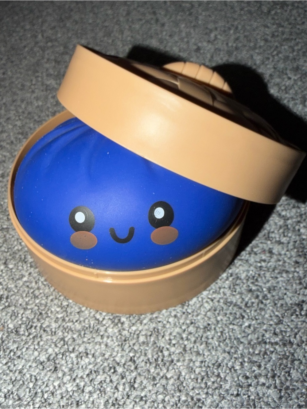 RMS Crazy Fun Mystery Squishy Dumpling Blue Squishy w/ Container - NEW